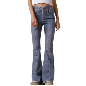 Free People We The Free After Dark Button Fly Flare Leg Jean Size 29